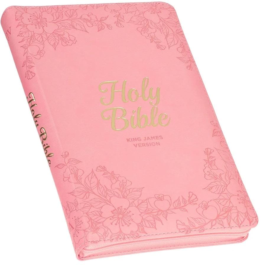 The Blossom Pink Faux Leather King James Version Deluxe Gift Bible